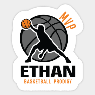 Ethan MVP Custom Player Basketball Prodigy Your Name Sticker